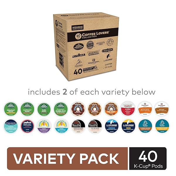 KEURIG® COFFEE LOVER’S COLLECTION VARIETY PACK, KEURIG SINGLE SERVE K-CUP PODS, 40CT