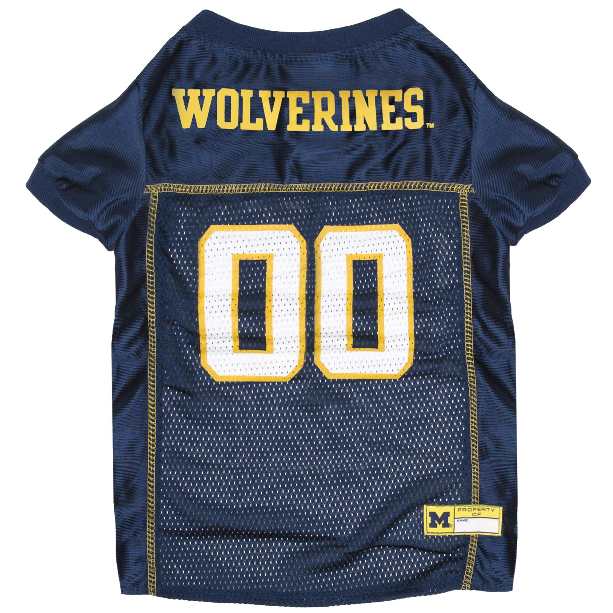 Pets First NCAA College Michigan Wolverines Mesh Jersey for DOGS & CATS, Medium. Licensed Dog Jersey with your Favorite Football/Basketball College Team
