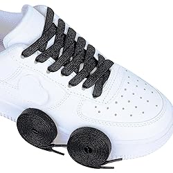 Olukssck 2 Pairs Flat Glitter Shiny Metallic Shoe
