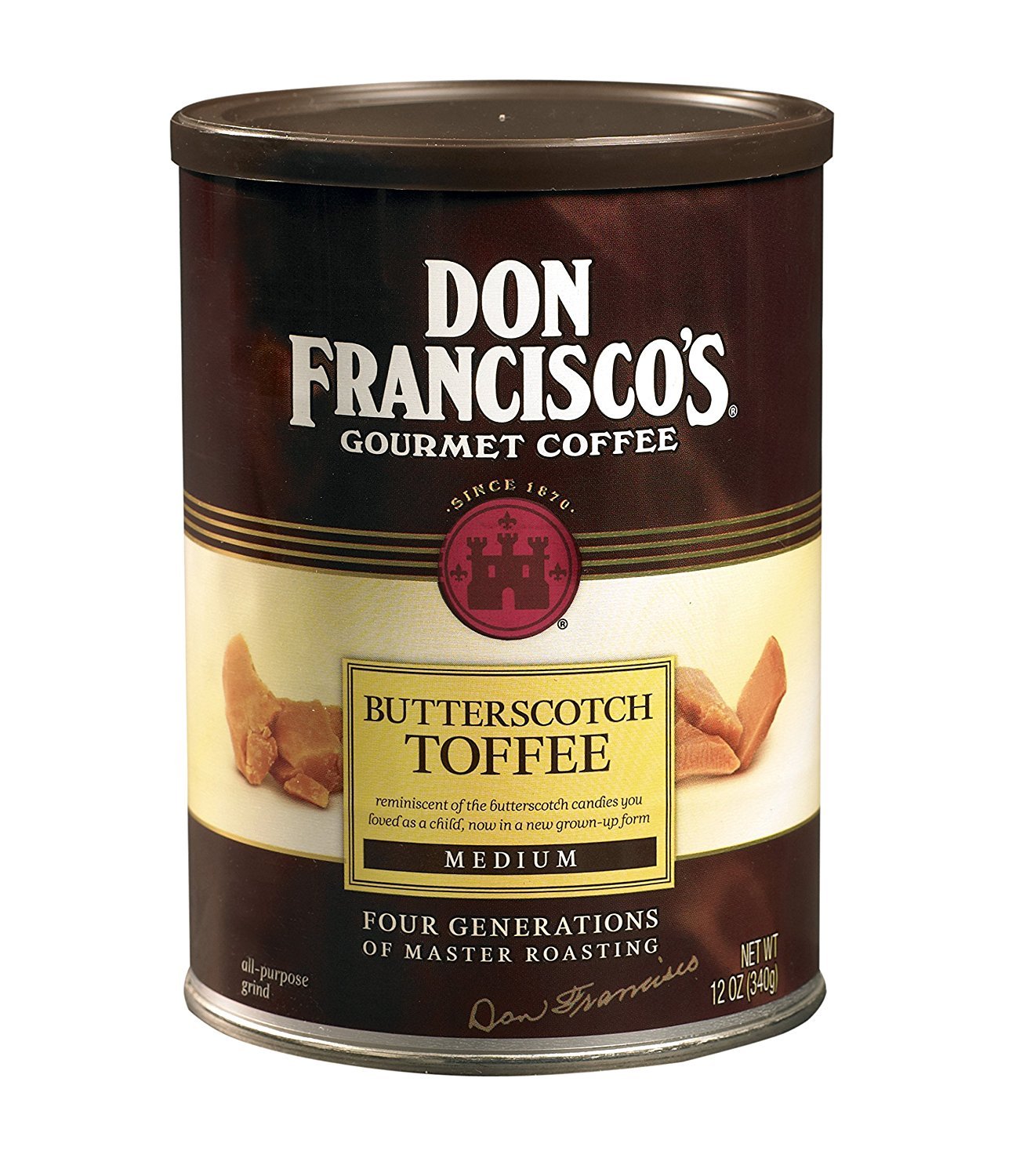 Don Franciscos Butterscotch Toffee Medium Ground Coffee 340g Francisco's Amazon.co.uk Grocery