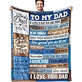 Dad Birthday Gift Birthday Gifts for Dad from Daughter Son Best Dad Gifts Soft Throw Blanket for Bedding Sofa (Dad Gifts, 50 x 60 Inch)