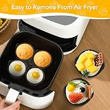 MAGEDON 4 Pcs Air Fryer Egg Poacher Ramekins Silicone 2.95x1.96 in view 4
