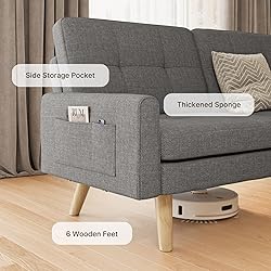 Gizoon Futon Sofa Bed, 70.9" Futon Couch with