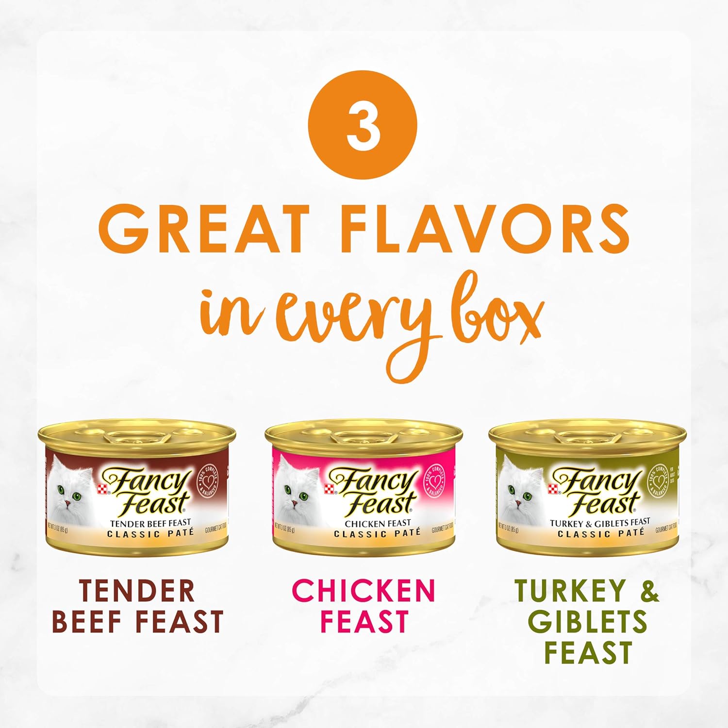 Purina Fancy Feast Grain Free Pate Wet Cat Food Variety Pack, Poultry & Beef Collection - (24) 3 oz. Cans : Canned Wet Pet Food : Pet Supplies