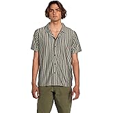 GUESS Mens Short Sleeve Wyatt Stripe Resort Shirt
