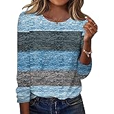 TCOT Women Long Sleeve Crew Neck Tee Tops Trendy Casual Dressy Blouses Spring Clothes Pullover Shirts