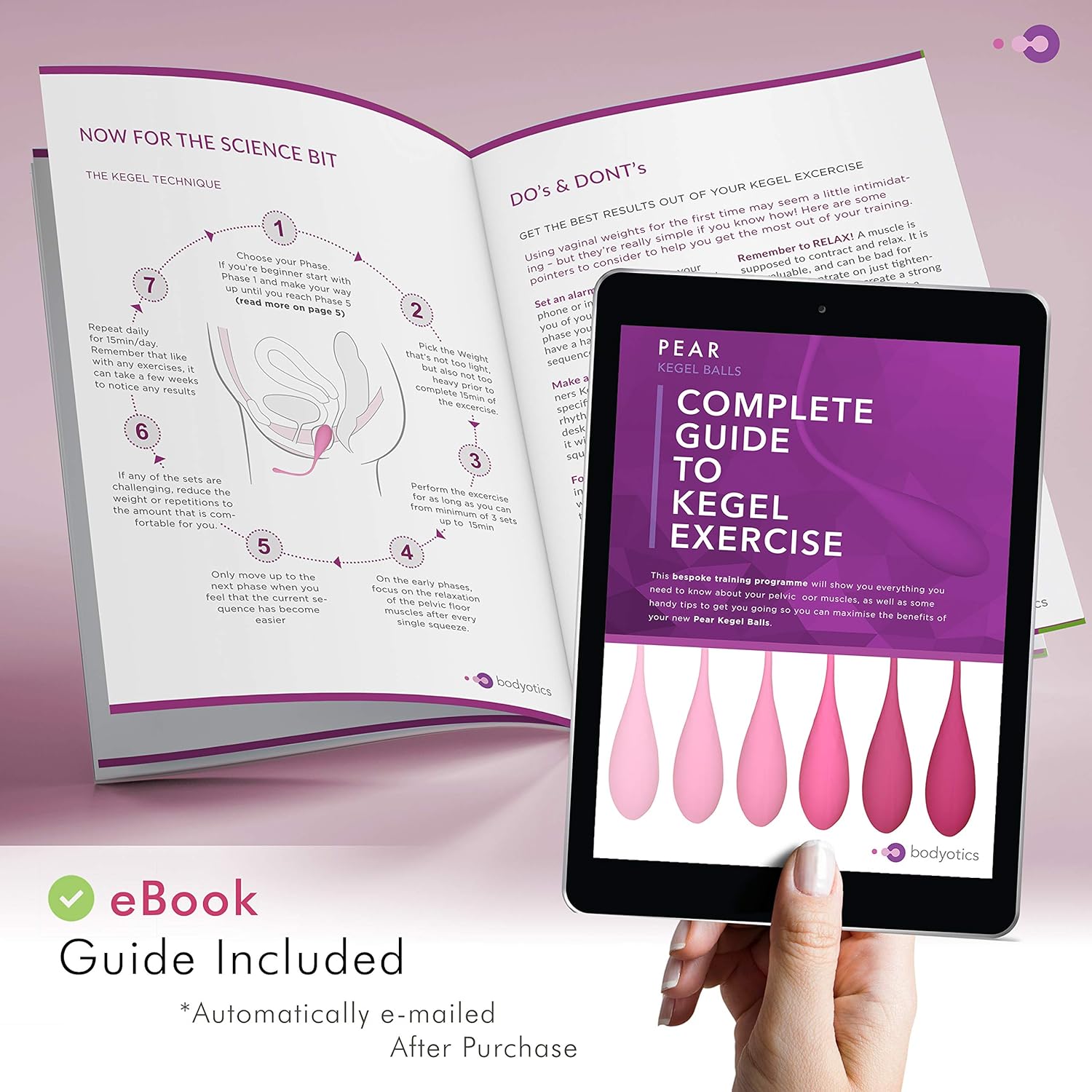 Deluxe Kegel Weighted Exercise Balls - Pelvic Floor Tightening & Strengthen Bladder Control - Prevent Prolapse - Set of 6 for Beginners to Advanced with Free E-Book: Health & Personal Care