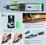 WORKPRO 12V Cordless Rotary Tool Kit 114 Accessories 5 Gears 7500-32000 RPM view 7