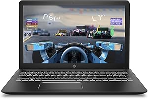 HP Pavilion Power 15in GTX 1050 Ti Gaming Laptop, Intel Core i7-7700HQ Processor, 16GB RAM, 1TB hard drive, 128GB solid-state drive, Windows 10 (15-cb079nr, Black) (Renewed)