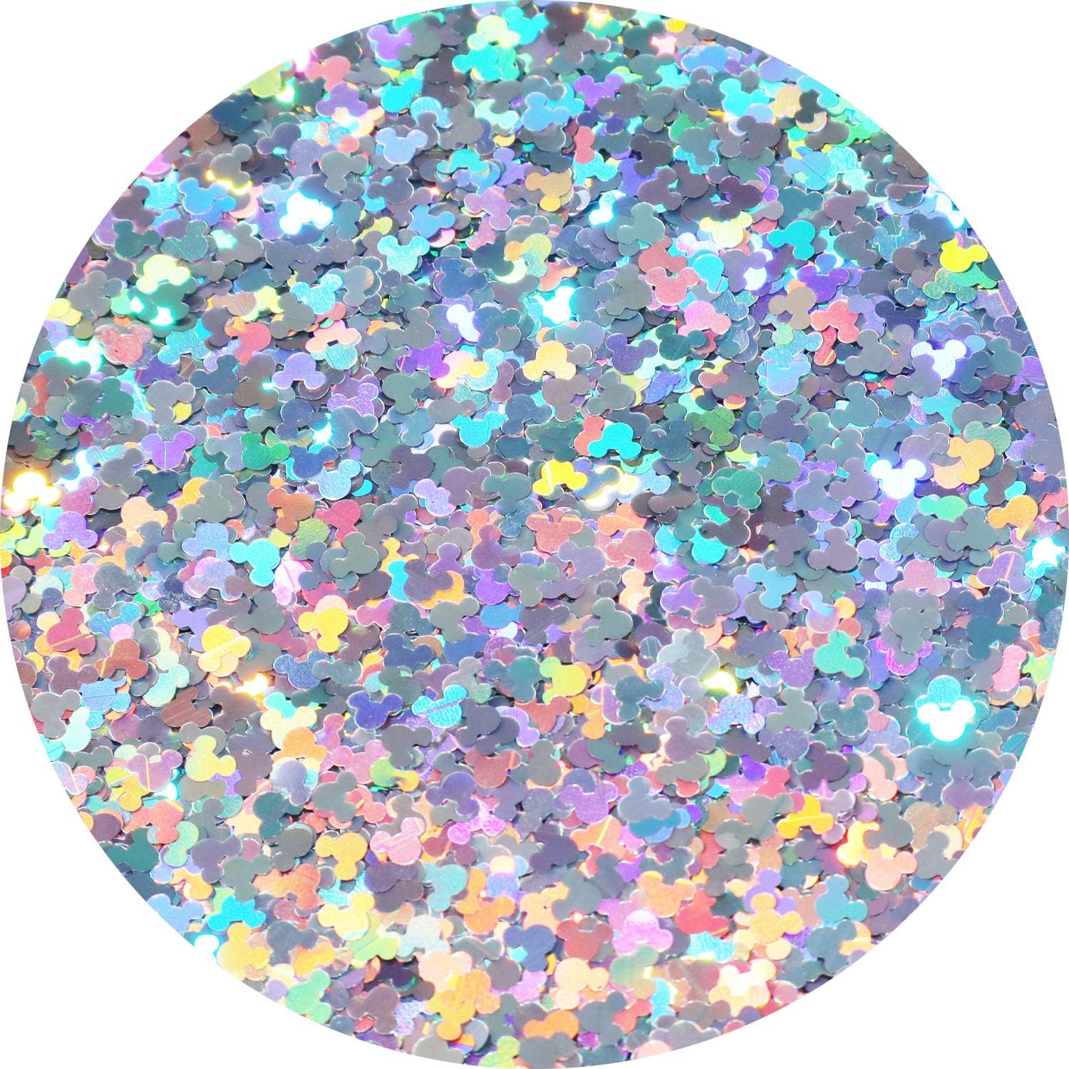 Hemway Ultra Sparkle Glitter Mickey Mouse Shape, 50g, Silver Holographic - Image 3