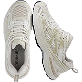 CUSHIONAIRE Sonic Casual Womens Walking Sneakers, Comfortable Lace-Up Chunky Tennis Shoes for Women with Memory Foam