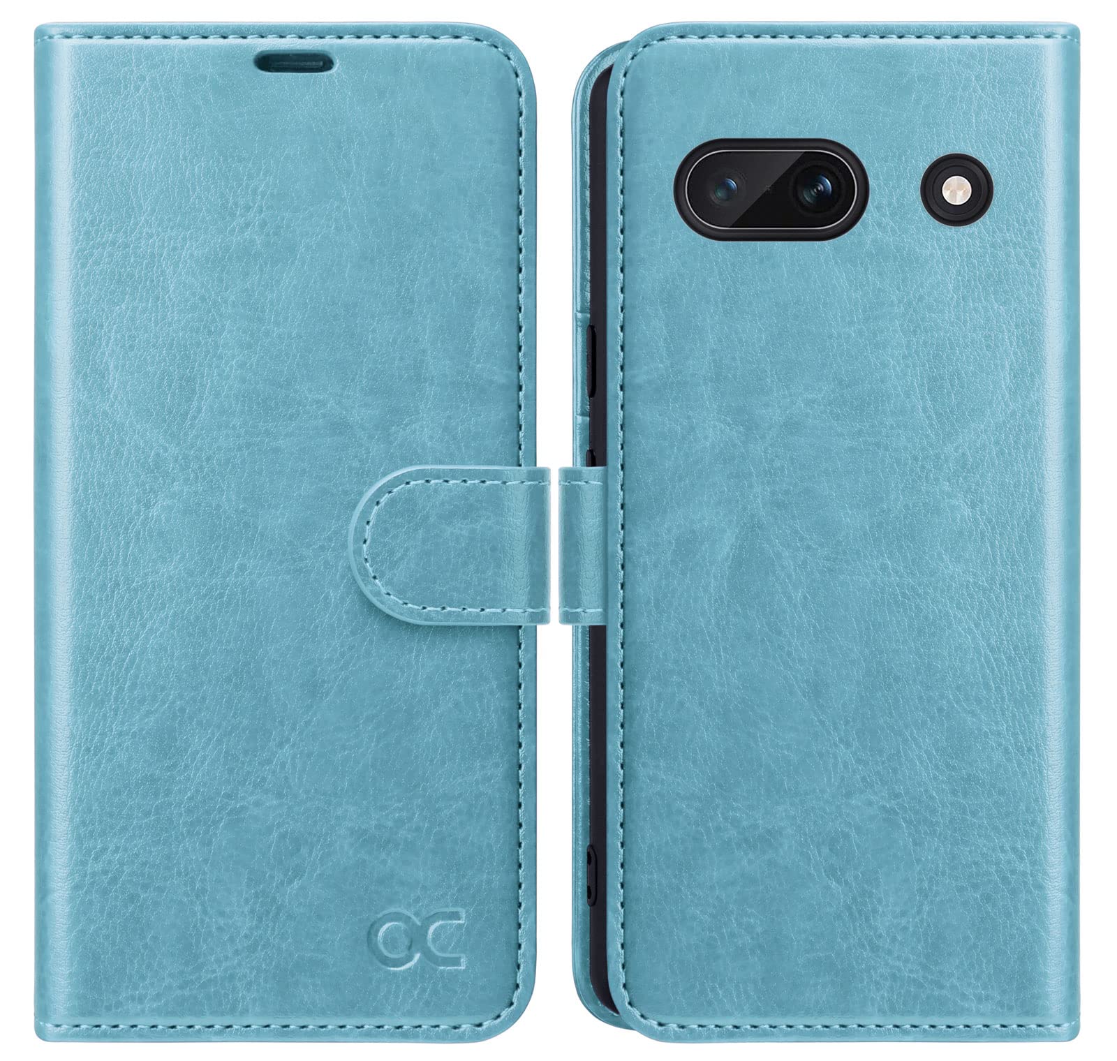 OCASE for Google Pixel 7A Case,Premium PU Leather Wallet Phone Case with [RFID Blocking][Card Holder][TPU Inner Shell] Shockproof Flip Book Cover for Google 7A 5G 6.1 inch 2023,Ice Blue