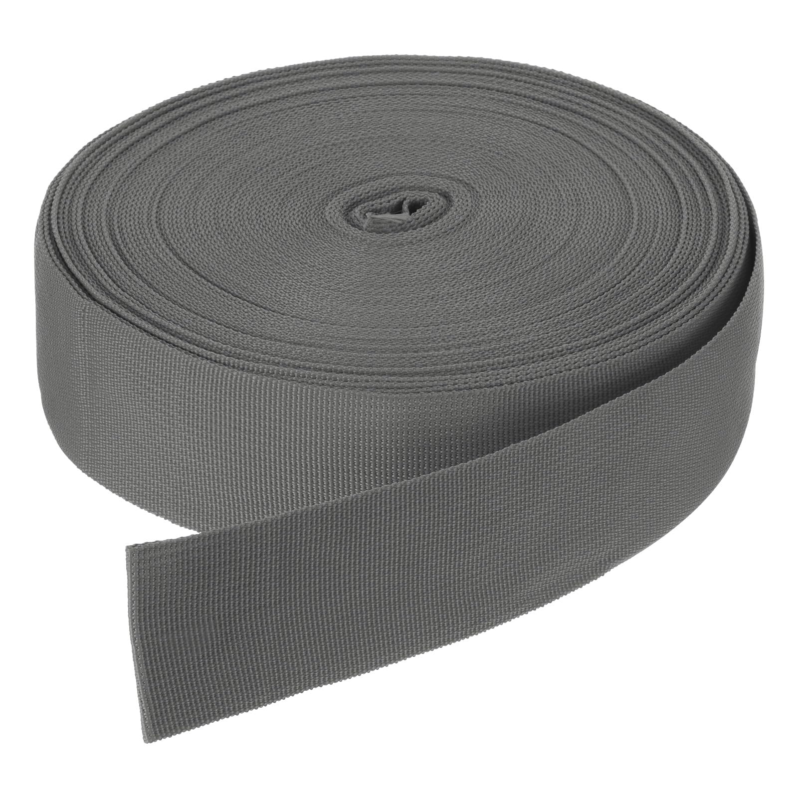 DMiotech 25 Yard x 2 Inch Width Nylon Webbing Strap Poly Flat Webbing Strapping for DIY Craft Backpack Strapping, Sewing, Outdoor Gear Repair, Dark Grey
