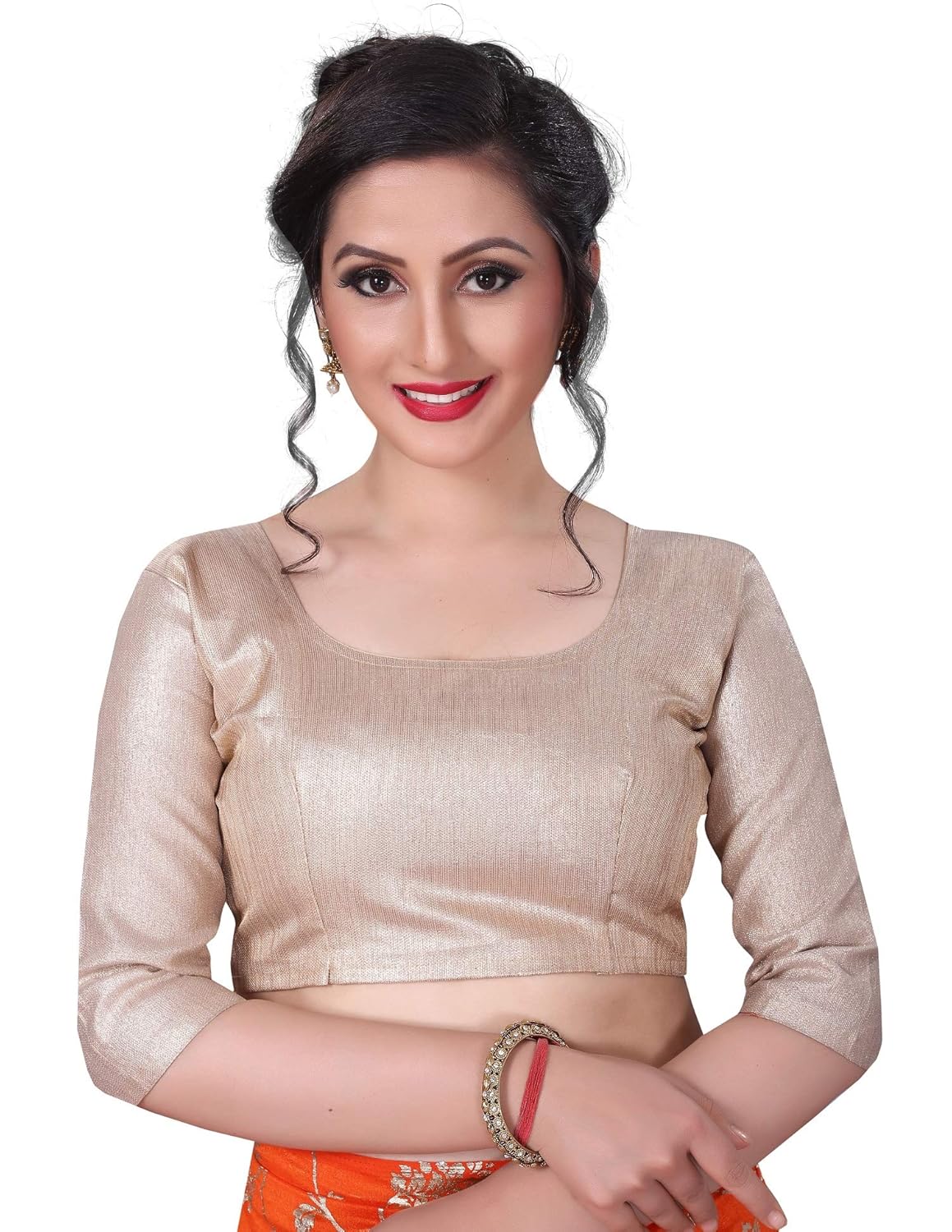 perfectblue women's linen saree with blouse piece (silkivariation)