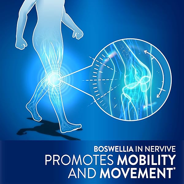 NERVIVE ADVANCED NERVE RELIEF + MOBILITY, WITH ALPHA LIPOIC ACID TO HELP REDUCE NERVE ACHES, WEAKNESS, & DISCOMFORT*† AND BOSWELLIA TO PROMOTE MOBILITY*, VITAMINS B12,B6,B1, 30 TABLETS