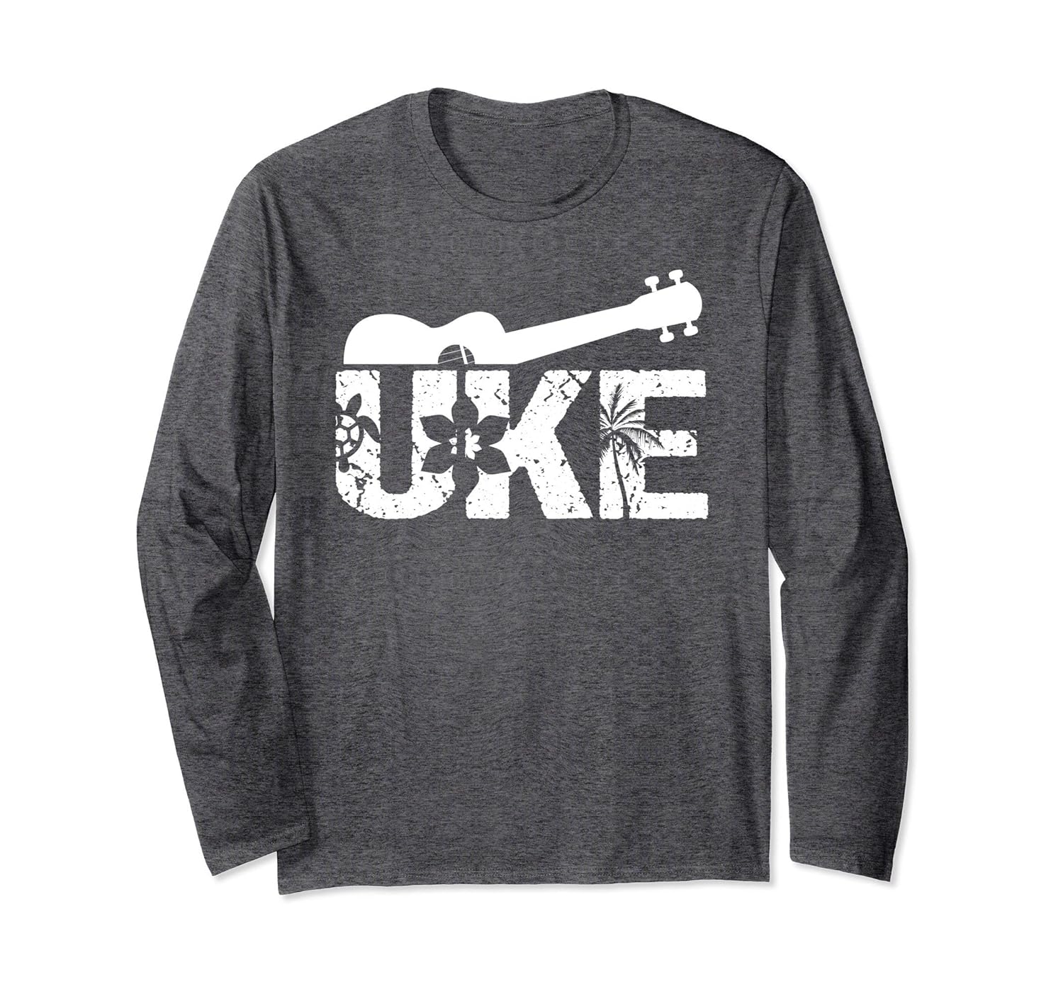 Uke Hawaiian Ukulele Guitar Long Sleeve T Shirt4LVS 4loveshirt