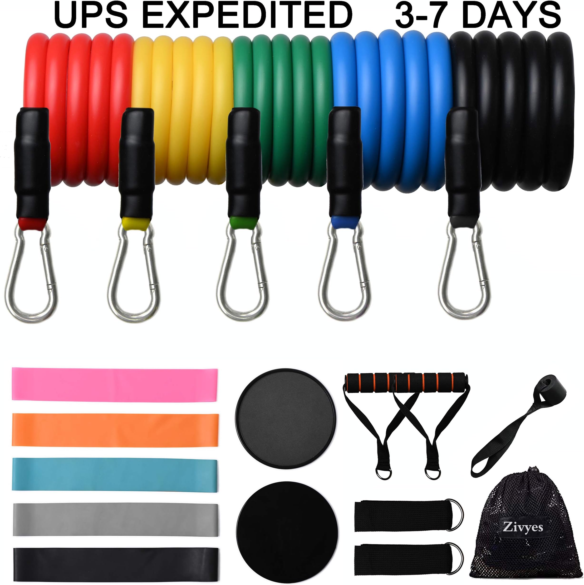 Resistance Bands for Men Workout Bands Fitness Exercise Work Out Tube Bands with Handle Weight Training Door Resistance Bands System