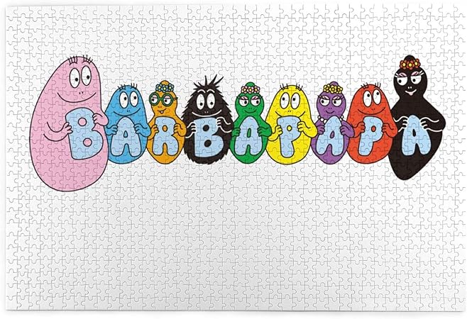 Amazon 1000ピース ジグソーパズル 絵合わせパズル パズル はめ絵 型はめパズル 色認識 男の子 女の子 エコ 木製ジグソーパズル バーバパパ おもちゃ カラフル クリスマス プレゼント 75x50cm 木製パズル おもちゃ