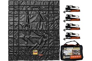 GLADIATOR CARGO NETS Waterproof Gladiator Cargo Net- Heavy Duty Truck Cargo Net Tarp (MGW-100) Medium: 6.75' x 8'