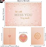 HILAVO Rose Gold Farewell Guest Book We Will Miss You Signature Keepsake view 2