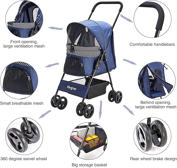 stroller with large basket