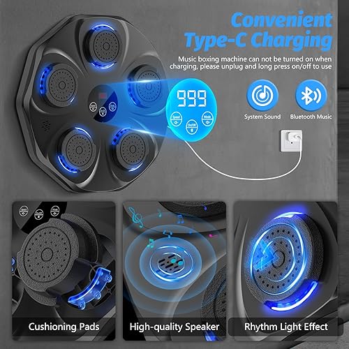 TGLLM Music Boxing Machine, Interactive Punching Trainer with