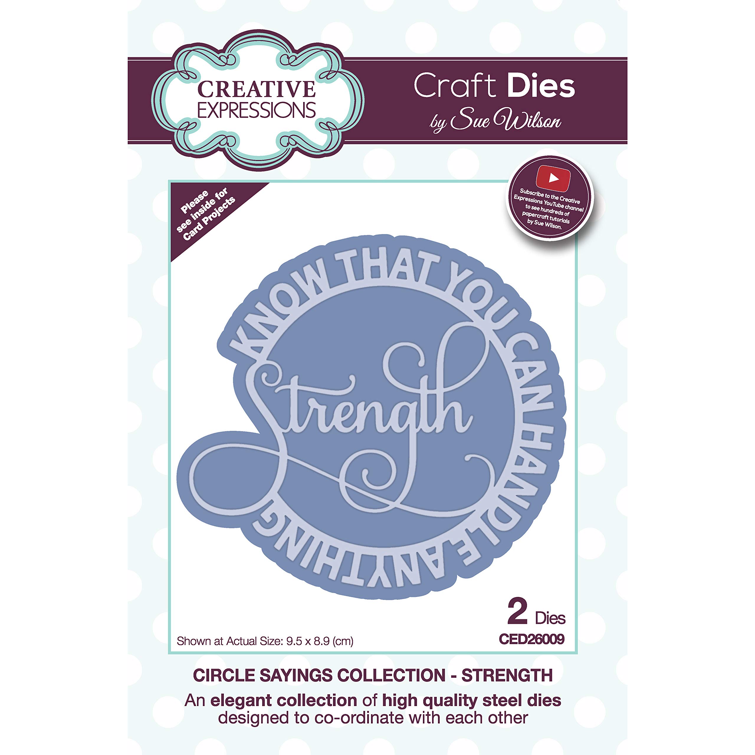 Sue Wilson - Circle Sayings - Strength - Craft Die