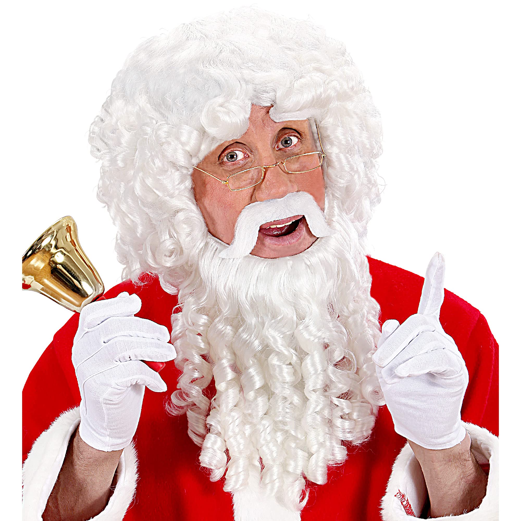 Santa Claus Curly Beard Tash Wig for Hair Accessory Fancy Dress