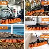 Newthinking Yard Broom Outdoor Heavy Duty 40cm Wide Brush Head Stainless Handle view 6