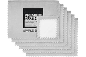 SIMPLE SHINE. NEW Set of 3 Premium Jewelry Cleaning Cloths - Best Polishing Cloth Solution for Silver Gold & Platinum