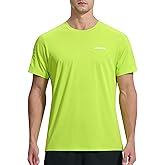 EZRUN Men's Lightweight Short Sleeve T-Shirt Quick Dry Workout Running Athletic Swim Shirts Fishing Rash Guard