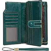 TFKGS Wallet for Women RFID Blocking Leather Large Capacity Card Holder Ladies Phone Clutch Travel Long Purse Wristlet | RFID Blocking, Leather, Large Capacity, Ladies, Travel