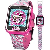 L.O.L. Surprise Kids Smart Watch with Touchscreen Selfie Camera Voice Recorder Calculator and Step Counter – Interactive Watch with Games and 10 Character Watch Faces – Fits Wrist Sizes 5.5" to 8"