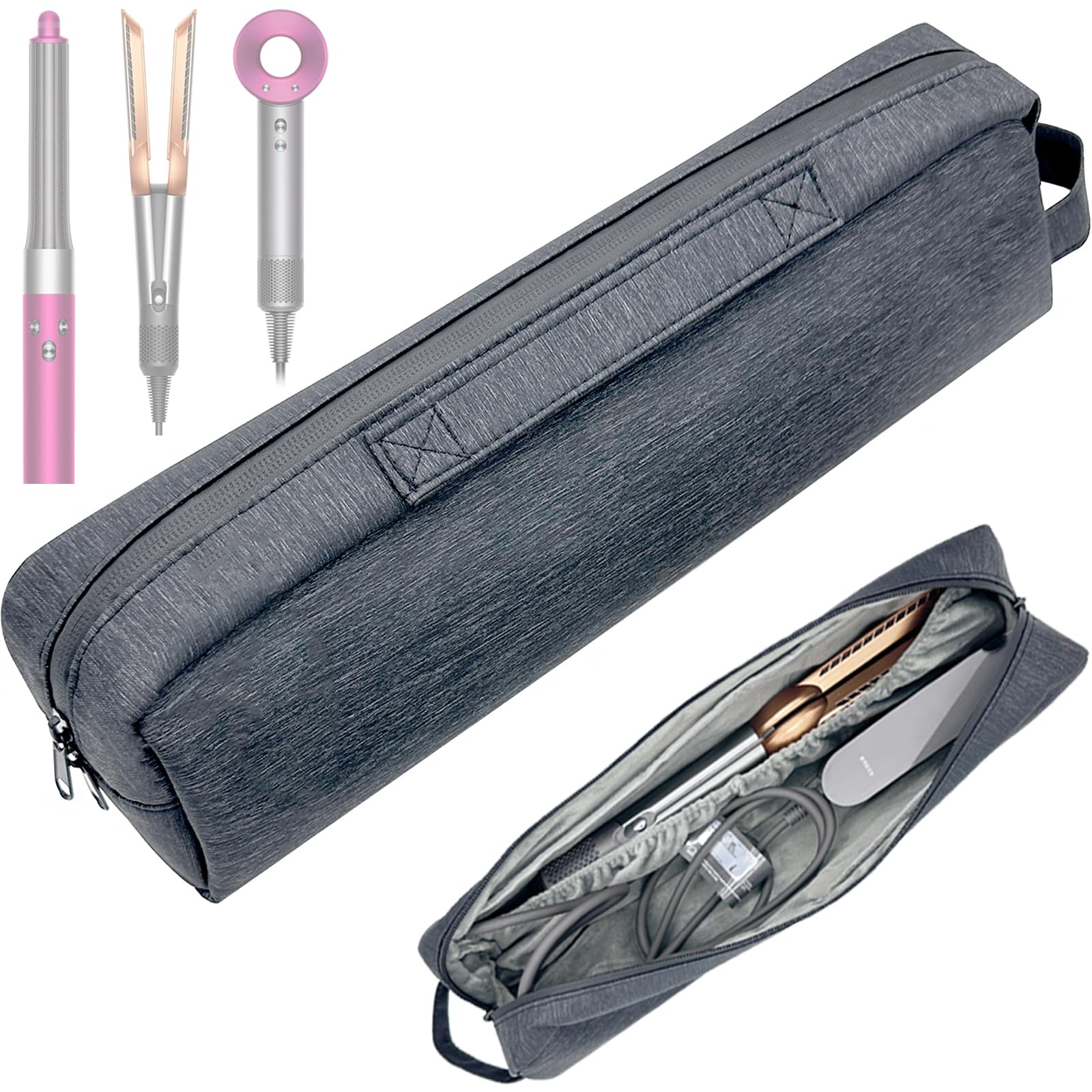 Honbobo Case Bag for Dyson Airstrait HT01 Straightener/Dyson Supersonic Co-anda 2X, Travel Case Carry Case Accessories for Dyson Supersonic/Airwrap Hair Dryer, Storage Bag for Dyson HS09 HS08 HD16/15