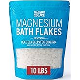 Magnesium Flakes for Bath - Magnesium Chloride Flakes - Dead Sea Salts for Soaking, 10 LBS