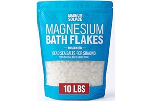 Magnesium Flakes for Bath - Magnesium Chloride Flakes - Dead Sea Salts for Soaking, 10 LBS