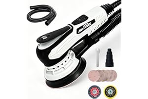 Autolock Electric Random Orbital Sander, 350W Brushless Motor with 5 & 6 Inch Pads, 10000RPM Palm Sander for Woodworking, San