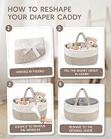 Maliton Nappy Caddy Cotton Rope Newborn Essentials Brown view 8
