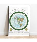 Riley Creative Solutions 1892 Flat Earth Kaart - Alexander Gleason's nieuwe standaard kaart van de wereld 24 x 36 grote kunst poster aan de muur