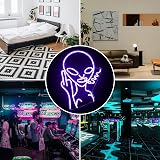 SIGNSHIP Purple Alien Neon Light USB Wall Decor 15.7 x 12.2 in Bar Bedroom view 5