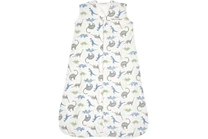 HALO Sleepsack, 100% Cotton Wearable Blanket, Swaddle Transition Sleeping Bag, TOG 0.5, Watercolor Dinos, X-Large, 18-24 Mont