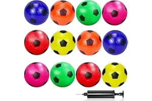 Ynanimery 12 Pack Mini Soccer Balls for Kids, 4'' Inflatable Mini Balls for Indoor Outdoor Games, Small Soccer Ball for Pool Beach Garden Sports Game Party Supplies