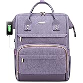 LOVEVOOK Laptop Backpack for Women Backpack Purse 15.6 Inch Computer Backpack Nurse Teacher Bag Large Capacity Computer Backpack with USB Port for Travel/Work