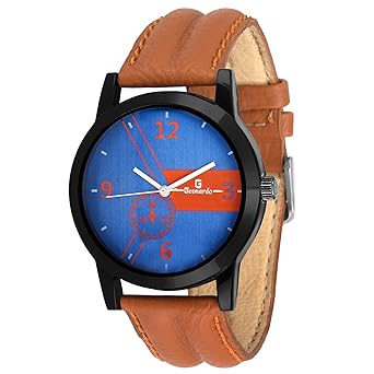 s Reflexo Blue Dial Brown Strap Sports Watch For Men And Boys- GDM030