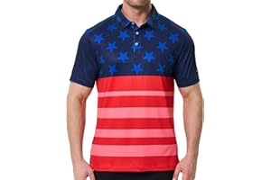 SPORTY BUFF Men's Golf Polo Shirt - Standout Performance Quick-Dry Golf Polo Shirts for Men