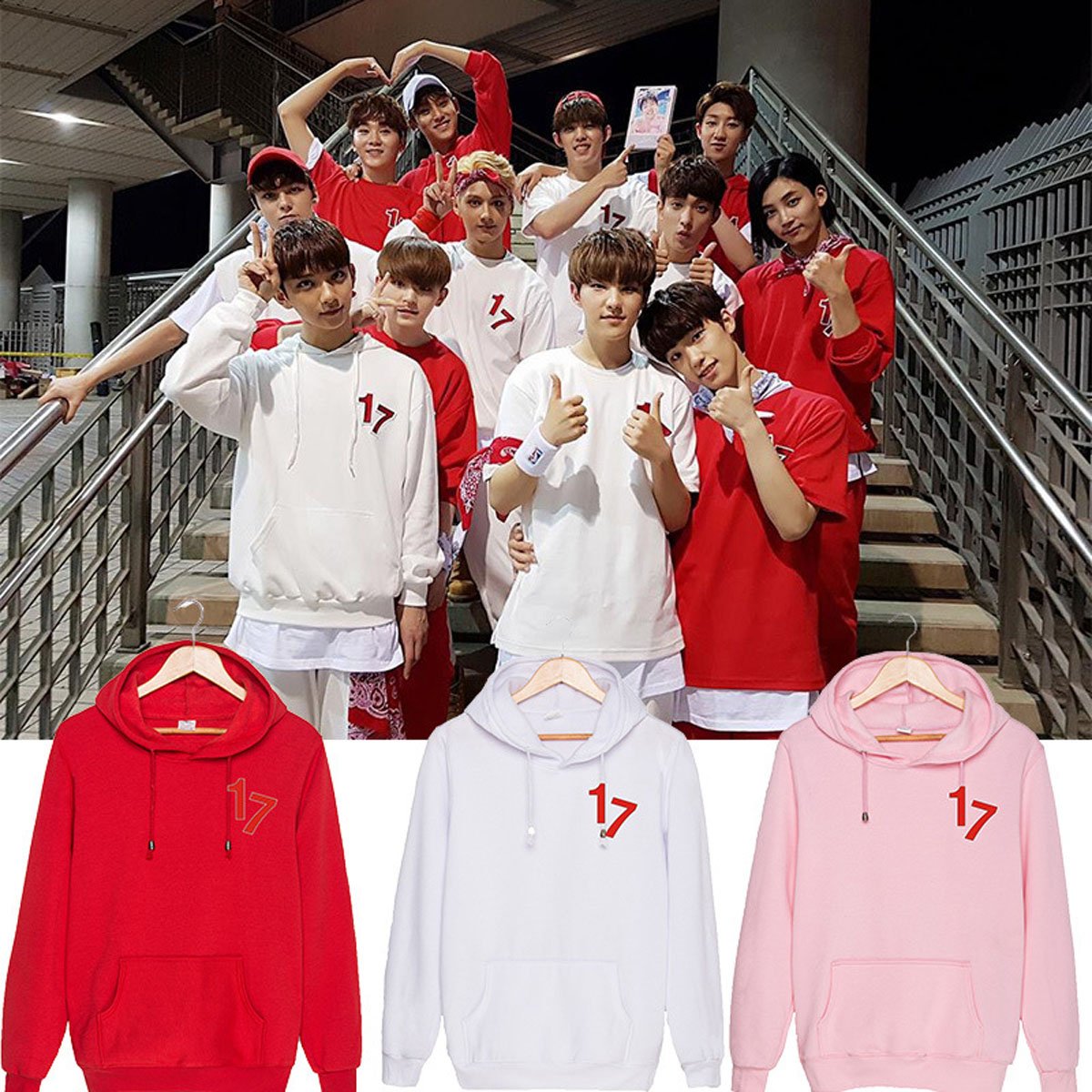 Babyhealthy Kpop Seventeen 17 Hoodie Dino Vernon Woozi Wonwoo