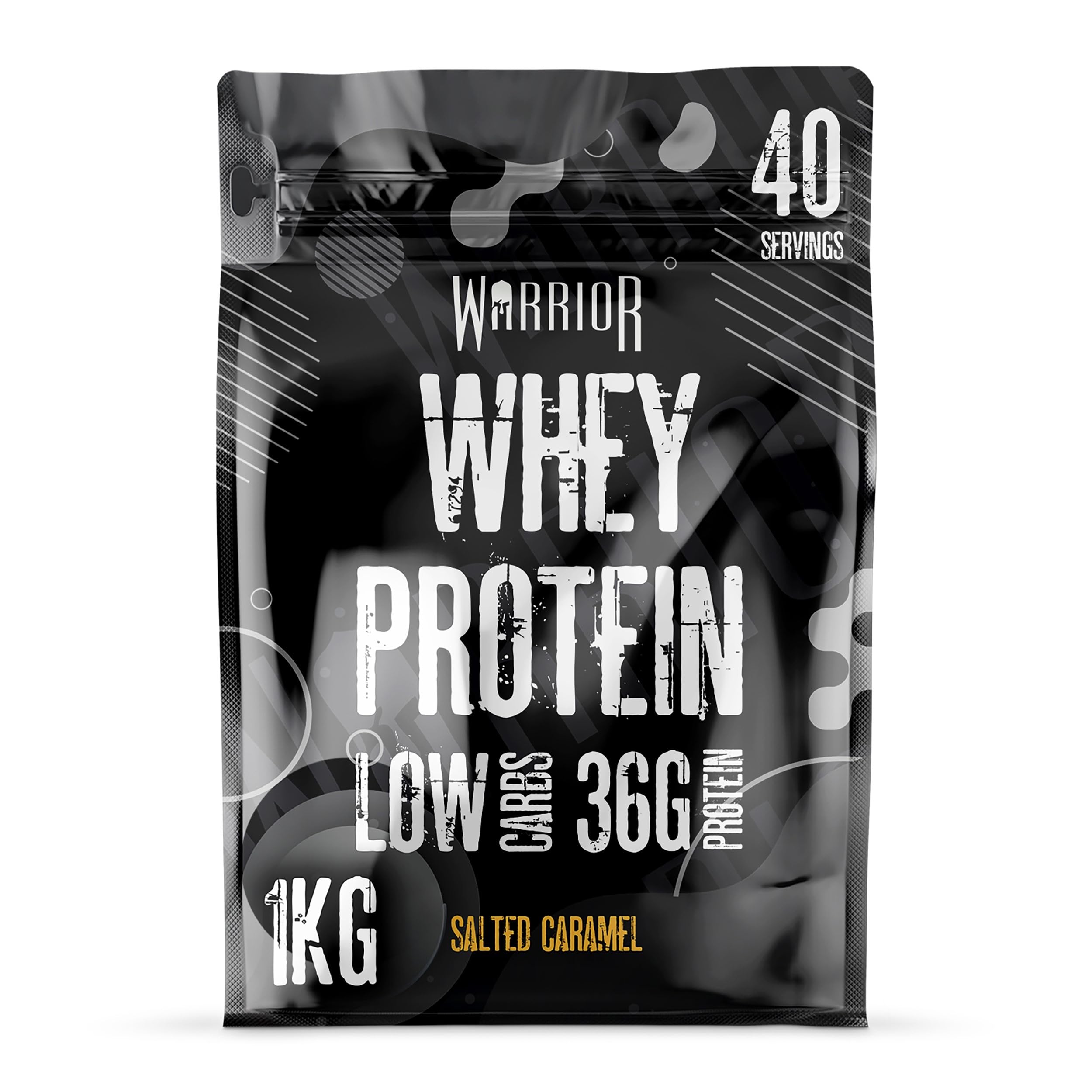 Warrior Whey Protein Powder | High Protein Shake up to 36g for Muscle Growth, Recovery & Lean Muscle | Low Carb, Low Fat, Low Sugar | Gym & Fitness Protein Supplement | Salted Caramel 1kg