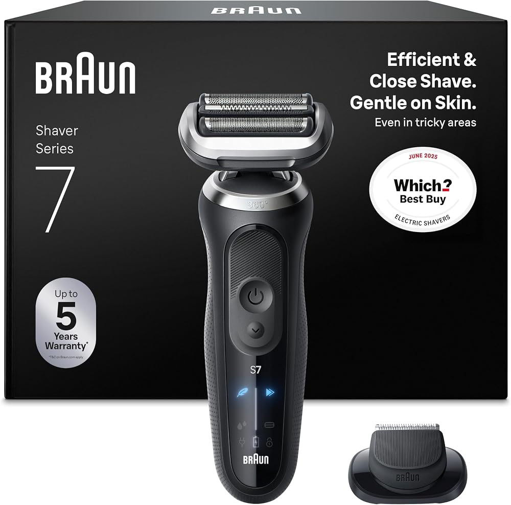 Braun Series 7 Electric Shaver 60 Min Cordless Wet & Dry with Precision Trimmer