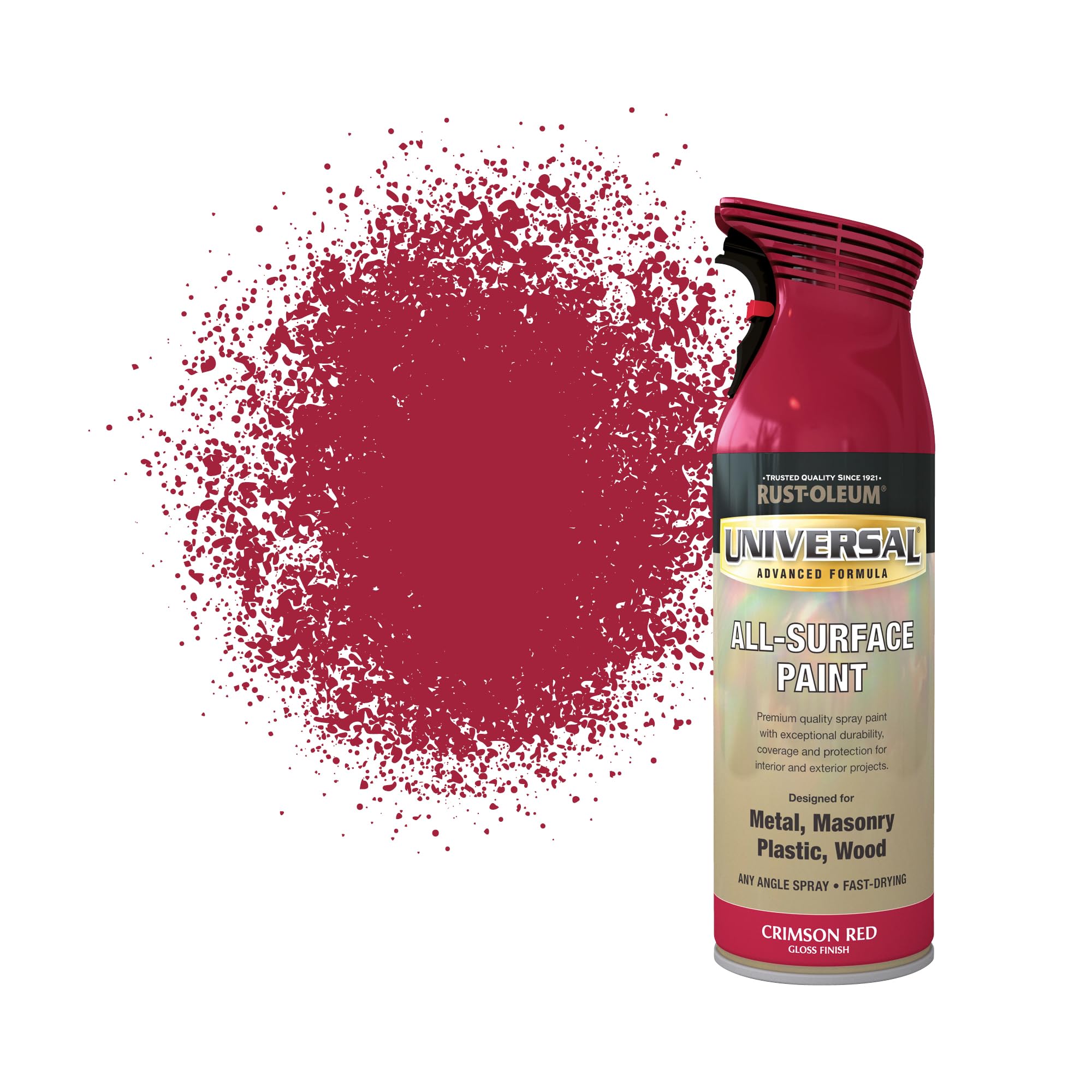 Rust-Oleum 400ml Universal Spray Paint Aerosol - Crimson Red Gloss