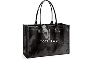 KALIDI FANCY FOREST KALIDI PVC Tote Bag Women’s Kraft Paper Work Handbags Purses with Top Handle